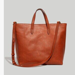 Madewell Zip-Top Transport Carryall in English Saddle